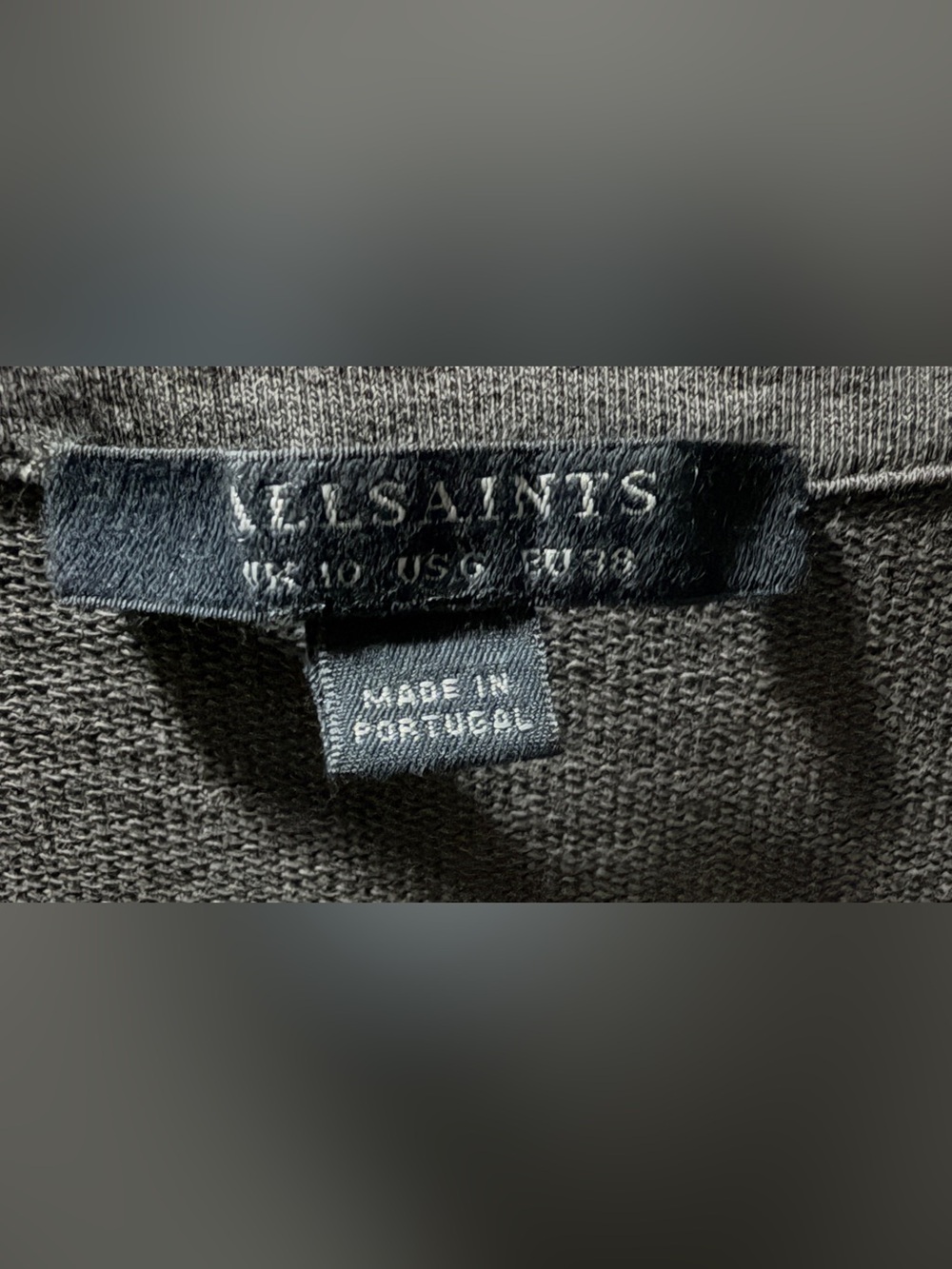 AllSaints Lea Mal Brown/Charcoal Draped Cotton Dress US 6 - Picture 7 of 8